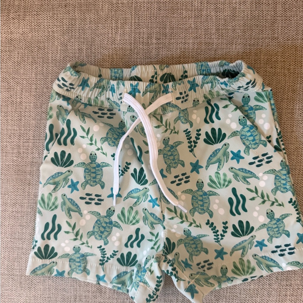 Kids Sea Life Print Shorts - Aqua
